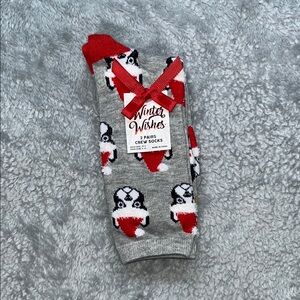 NWT Winter Wishes Christmas Crew Socks